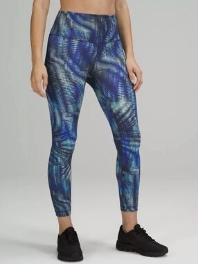 Lululemon Shapeshifter Flux Blue Wunder Train High-Rise 25" Tight Spring Summer